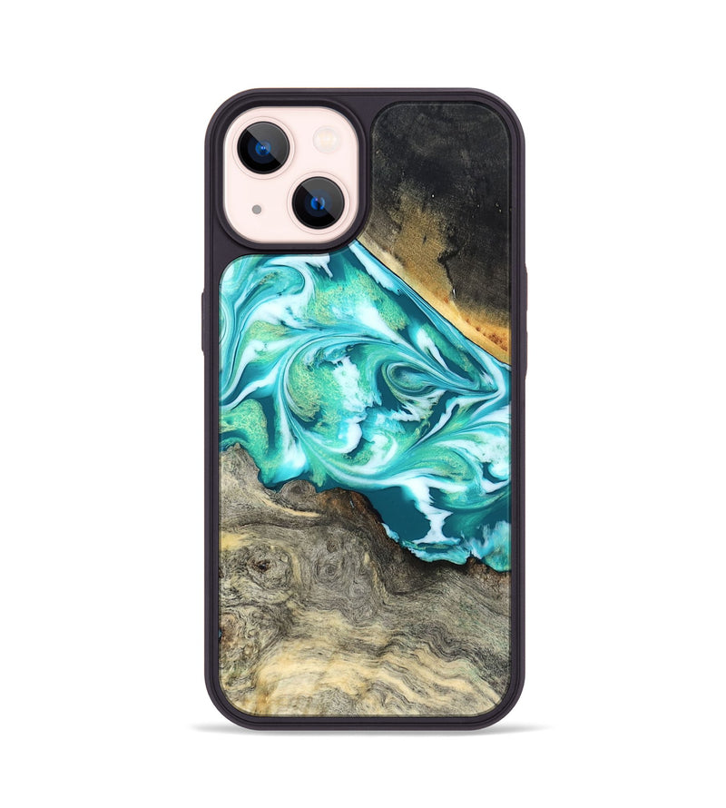 iPhone 14 Wood Phone Case - Ivory (Green, 827032)