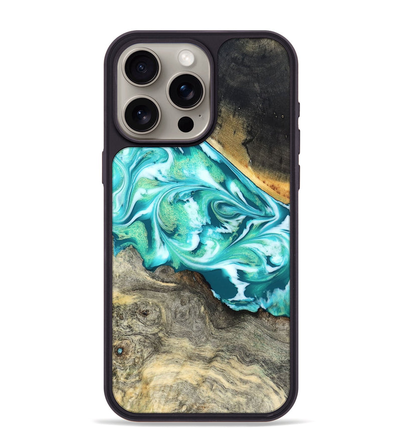 iPhone 15 Pro Max Wood Phone Case - Ivory (Green, 827032)