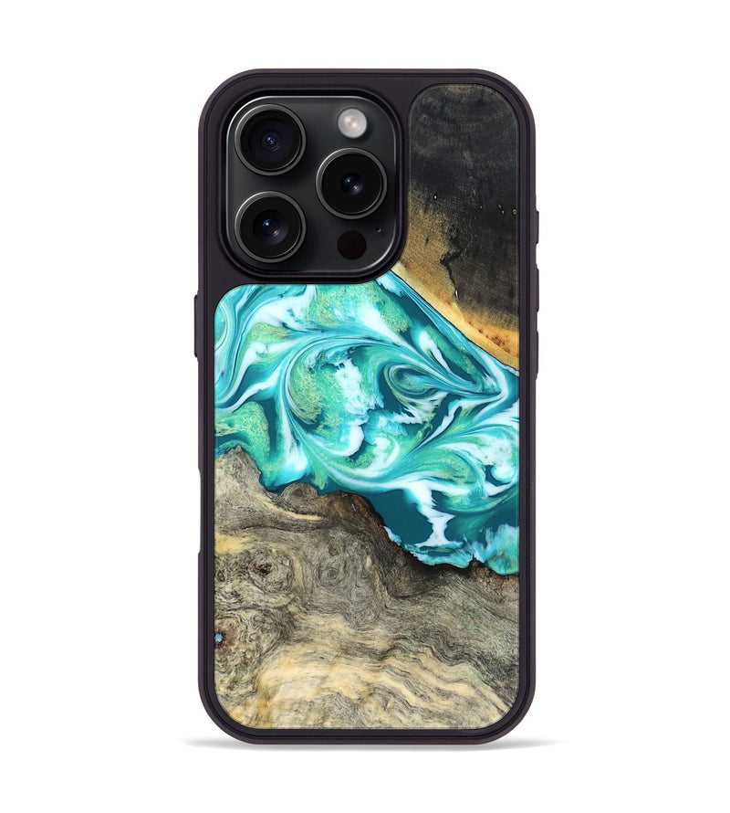iPhone 16 Pro Wood Phone Case - Ivory (Green, 827032)