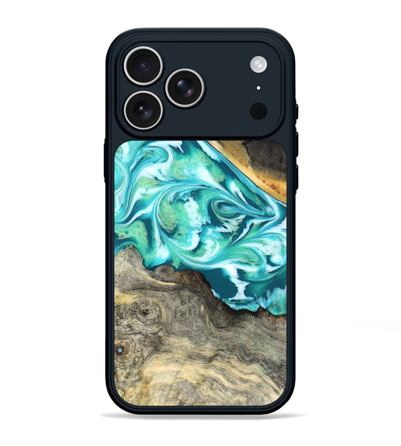 iPhone 17 Pro Max Wood Phone Case - Ivory (Green, 827032)