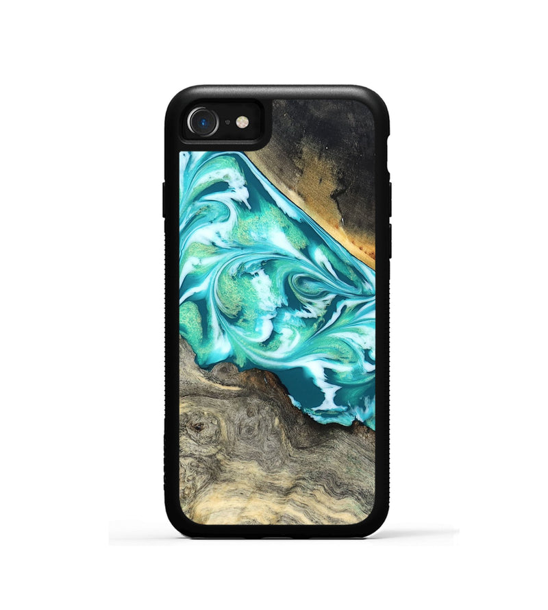 iPhone SE Wood Phone Case - Ivory (Green, 827032)