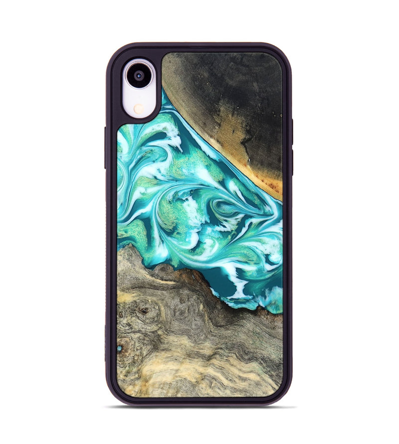 iPhone Xr Wood Phone Case - Ivory (Green, 827032)
