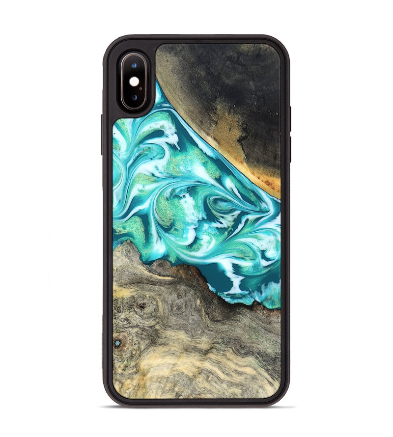 iPhone Xs Max Wood Phone Case - Ivory (Green, 827032)