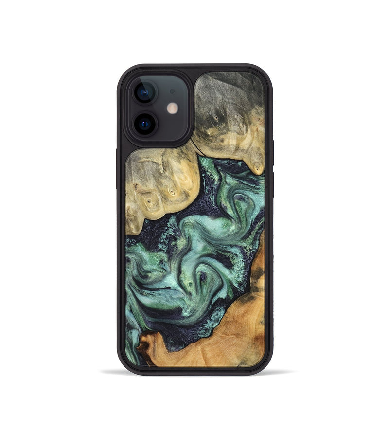 iPhone 12 mini Wood Phone Case - Harold (Green, 827034)