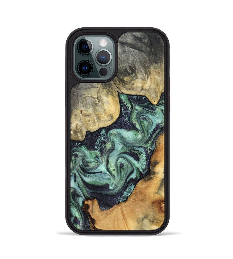 iPhone 12 Pro Wood Phone Case - Harold (Green, 827034)