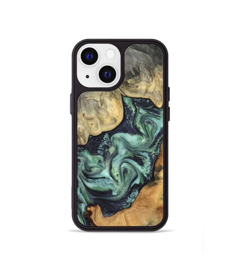 iPhone 13 mini Wood Phone Case - Harold (Green, 827034)