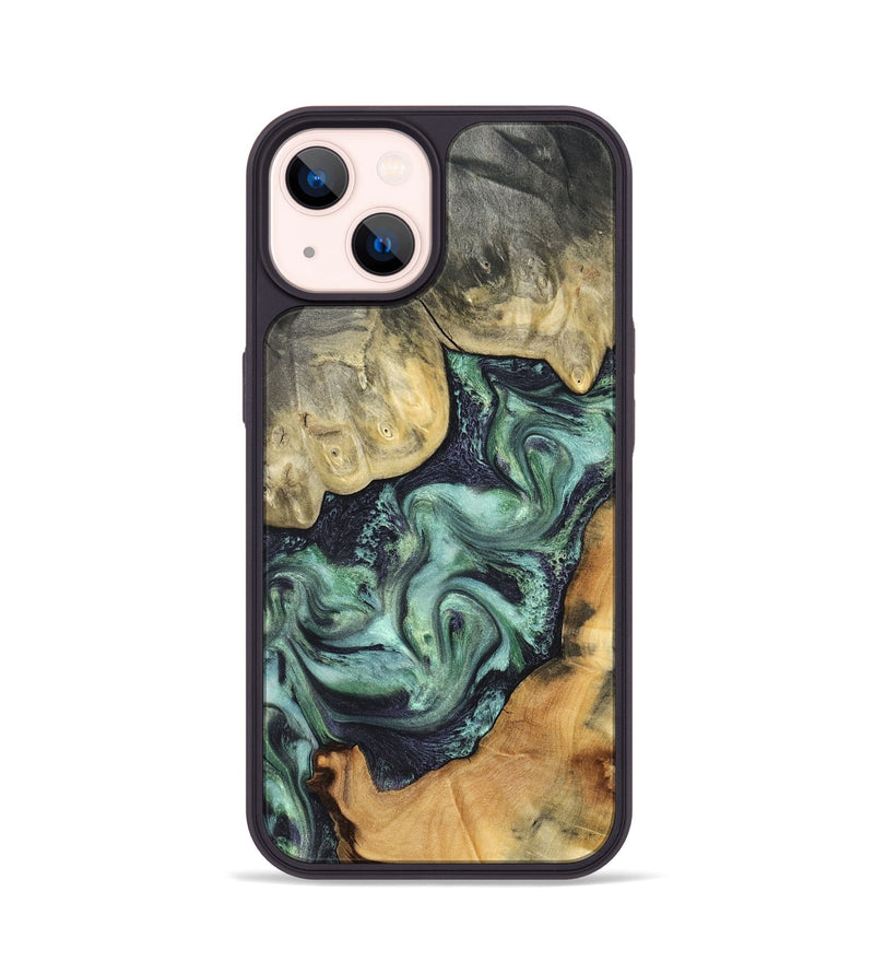 iPhone 14 Wood Phone Case - Harold (Green, 827034)