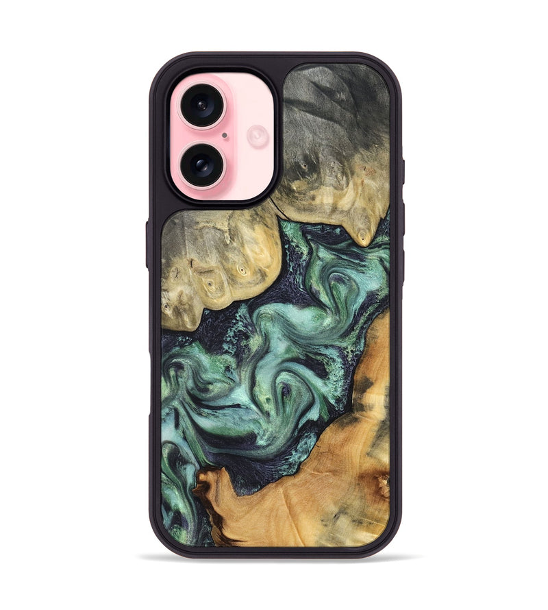 iPhone 16 Wood Phone Case - Harold (Green, 827034)