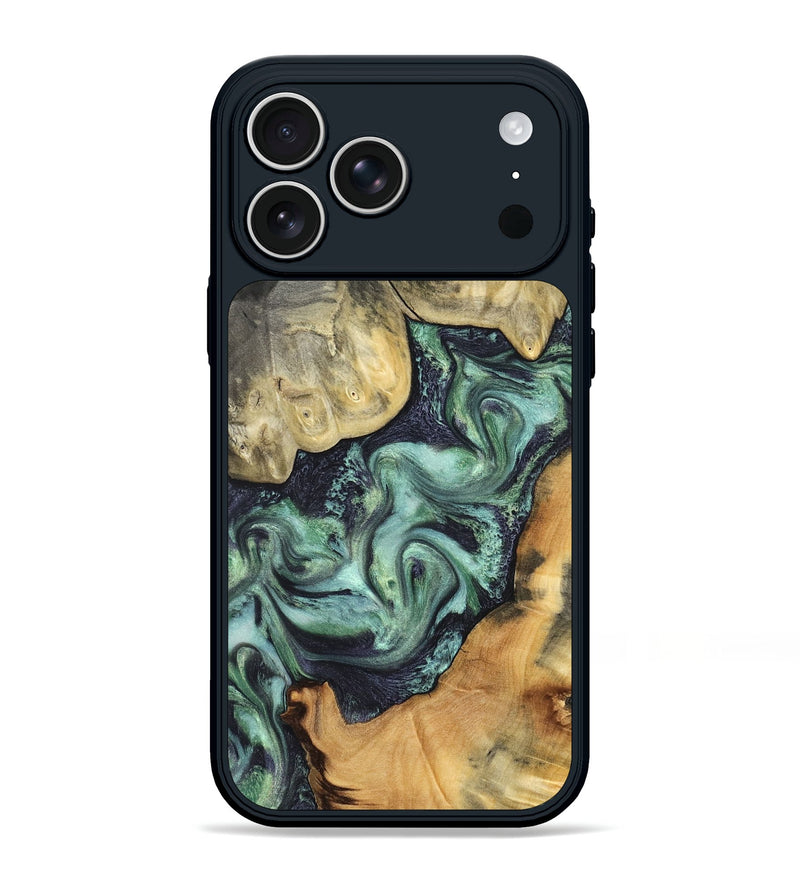 iPhone 17 Pro Max Wood Phone Case - Harold (Green, 827034)