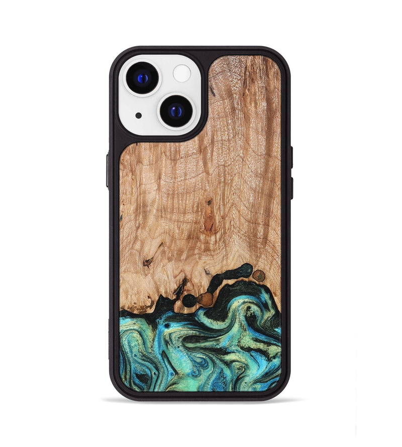 iPhone 13 Wood Phone Case - Omar (Green, 827035)