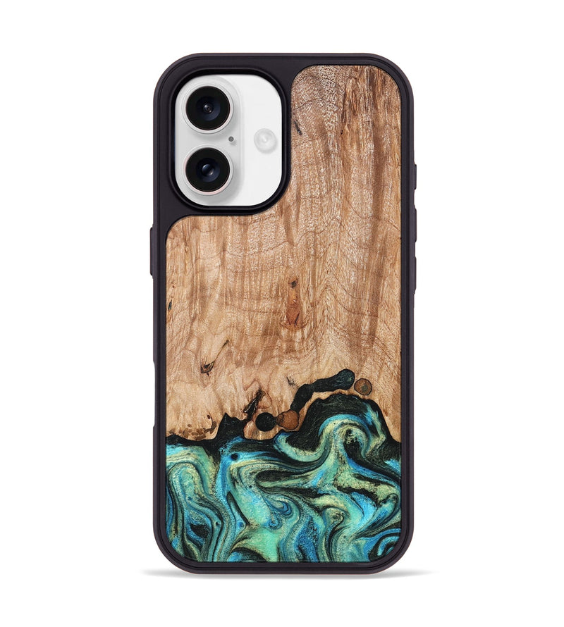 iPhone 17 Wood Phone Case - Omar (Green, 827035)
