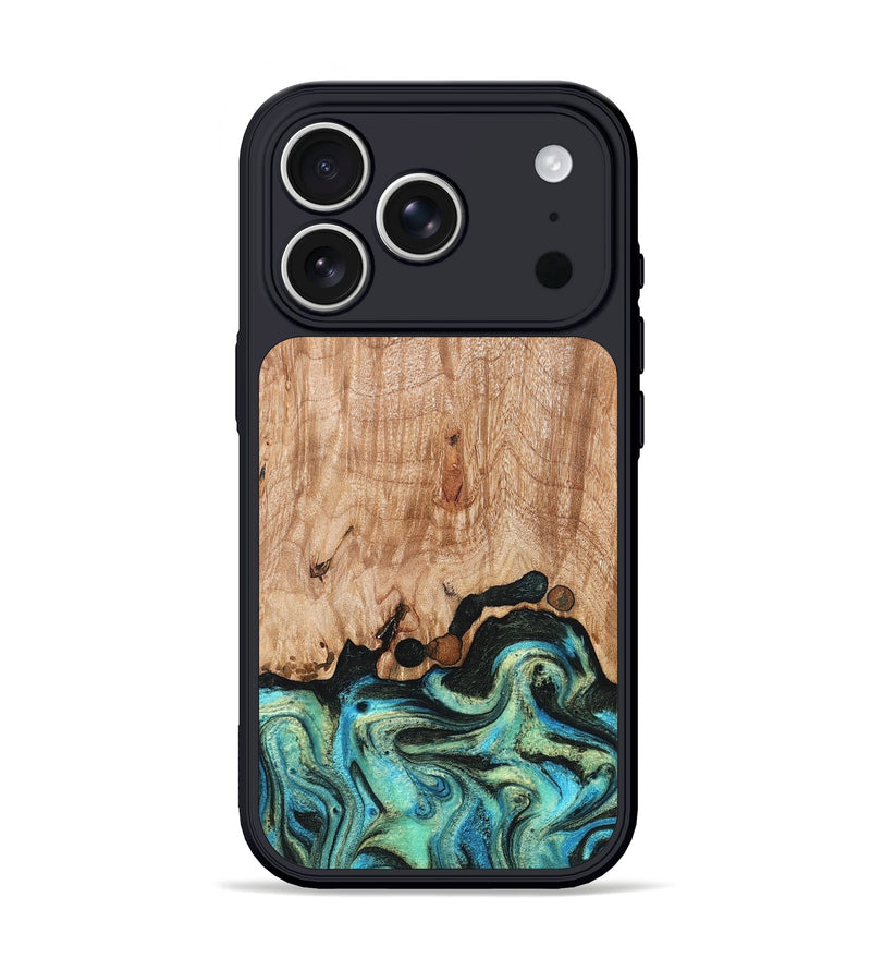 iPhone 17 Pro Wood Phone Case - Omar (Green, 827035)