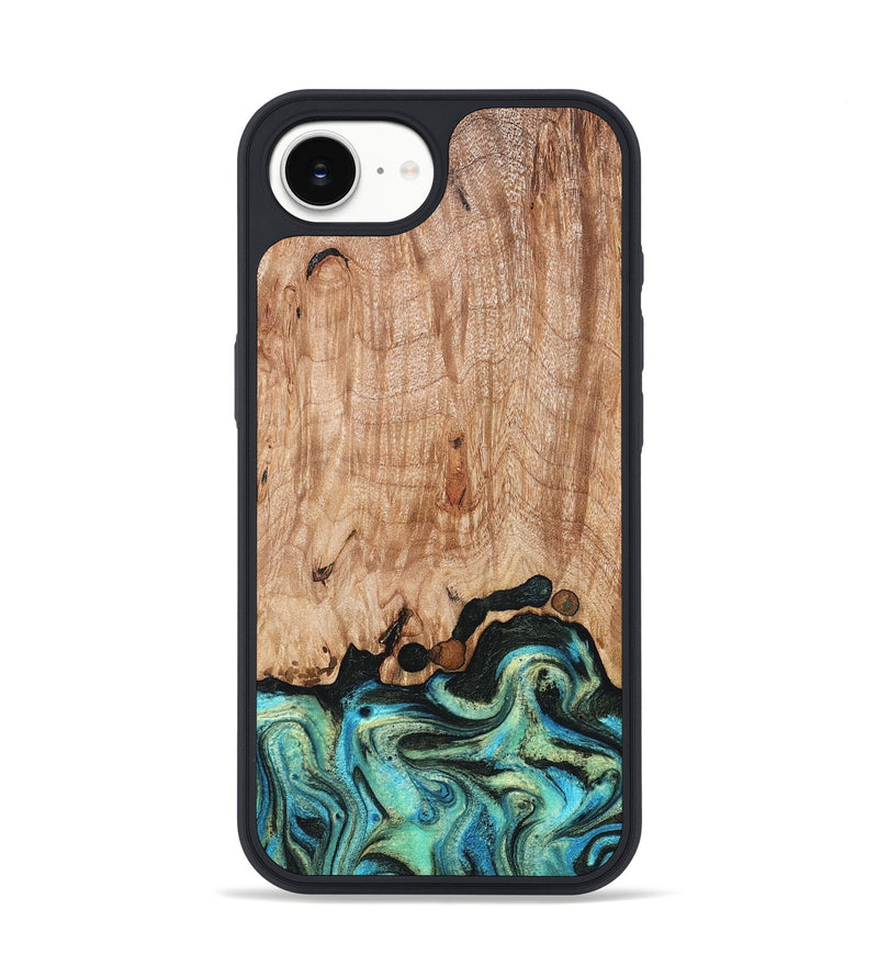iPhone 17e Wood Phone Case - Omar (Green, 827035)