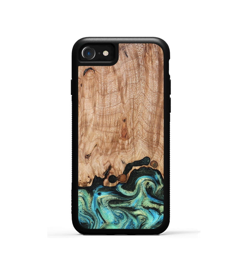 iPhone SE Wood Phone Case - Omar (Green, 827035)