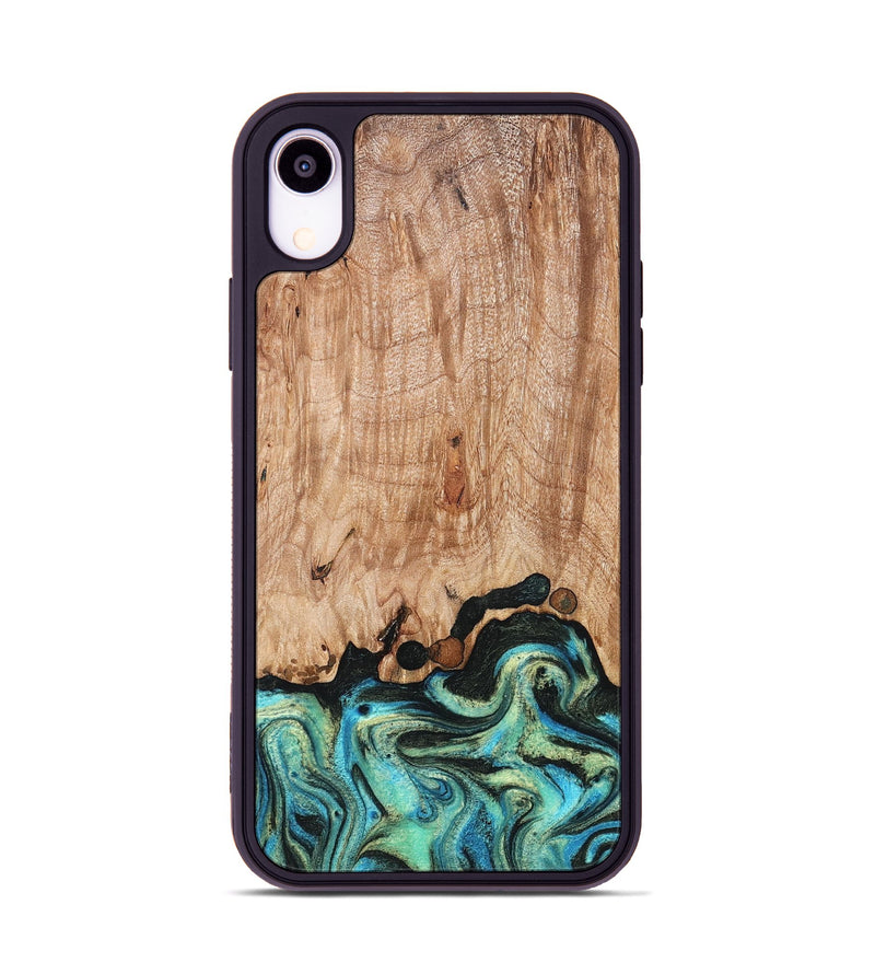 iPhone Xr Wood Phone Case - Omar (Green, 827035)