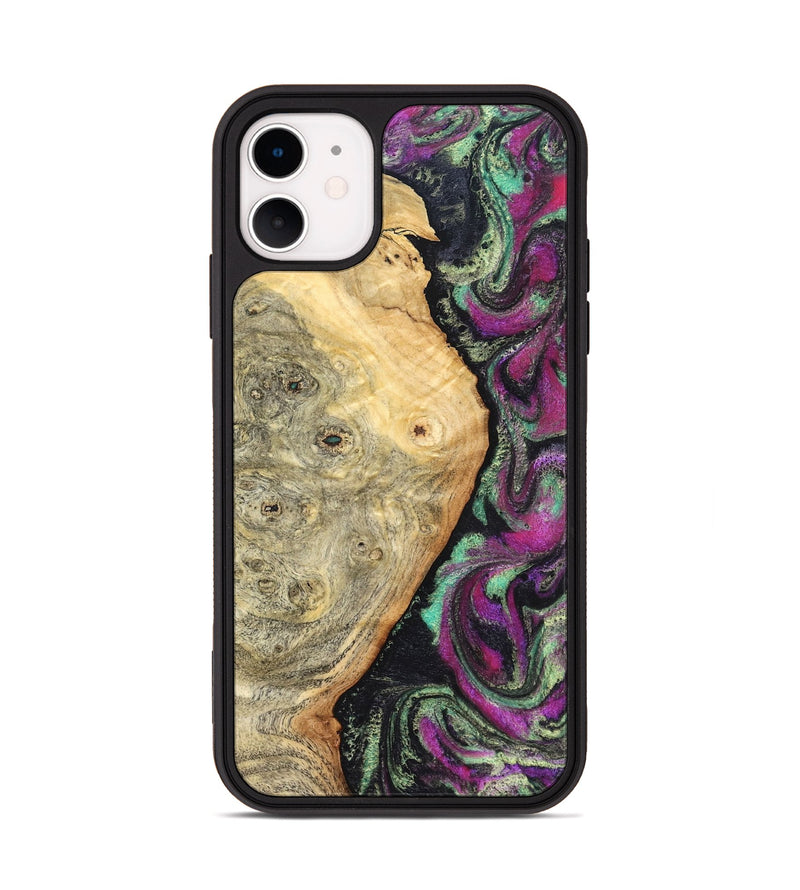 iPhone 11 Wood Phone Case - Antwan (Green, 827036)