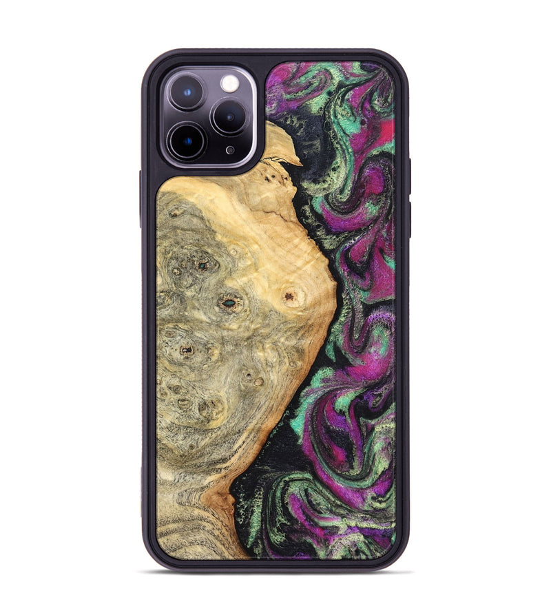 iPhone 11 Pro Max Wood Phone Case - Antwan (Green, 827036)