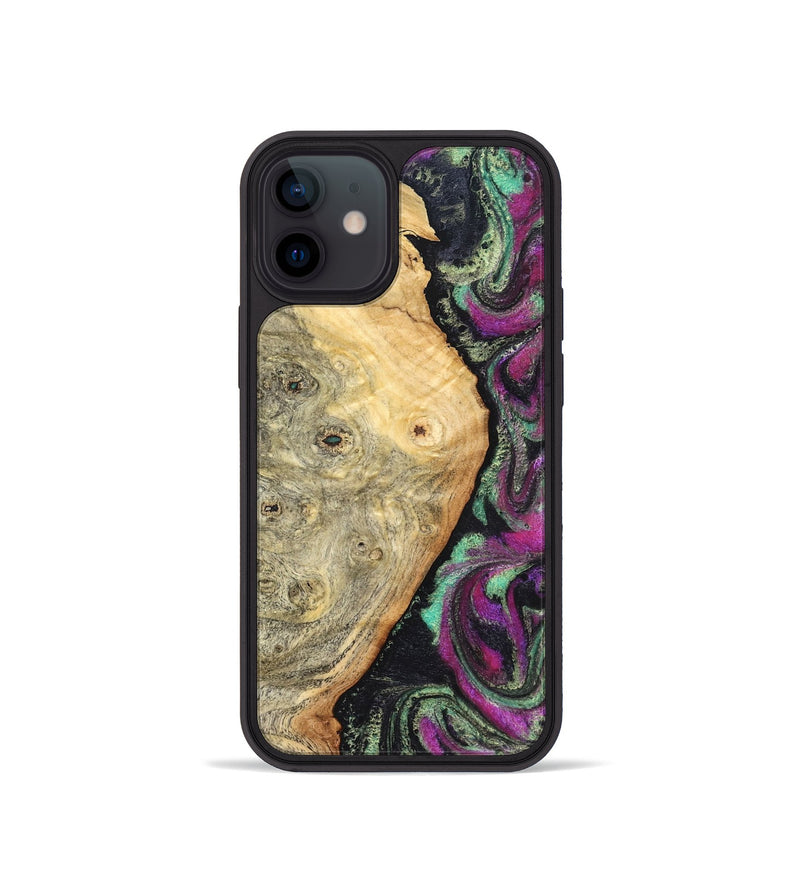 iPhone 12 mini Wood Phone Case - Antwan (Green, 827036)