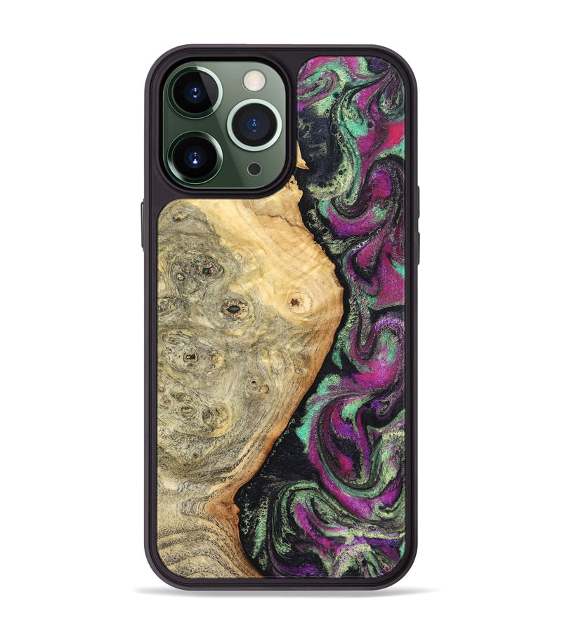 iPhone 13 Pro Max Wood Phone Case - Antwan (Green, 827036)