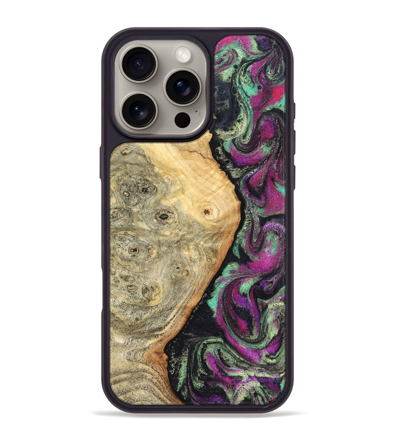 iPhone 16 Pro Max Wood Phone Case - Antwan (Green, 827036)