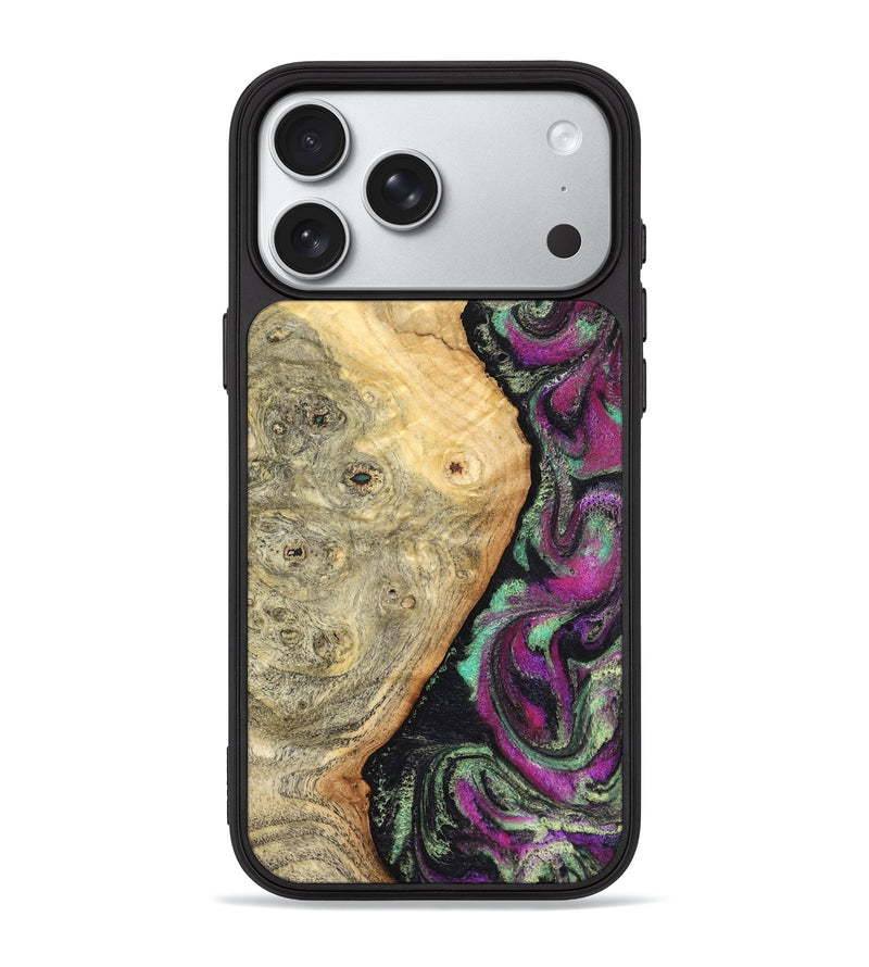 iPhone 18 Pro Max Wood Phone Case - Antwan (Green, 827036)