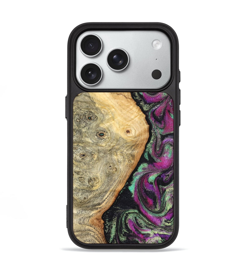 iPhone 18 Pro Wood Phone Case - Antwan (Green, 827036)