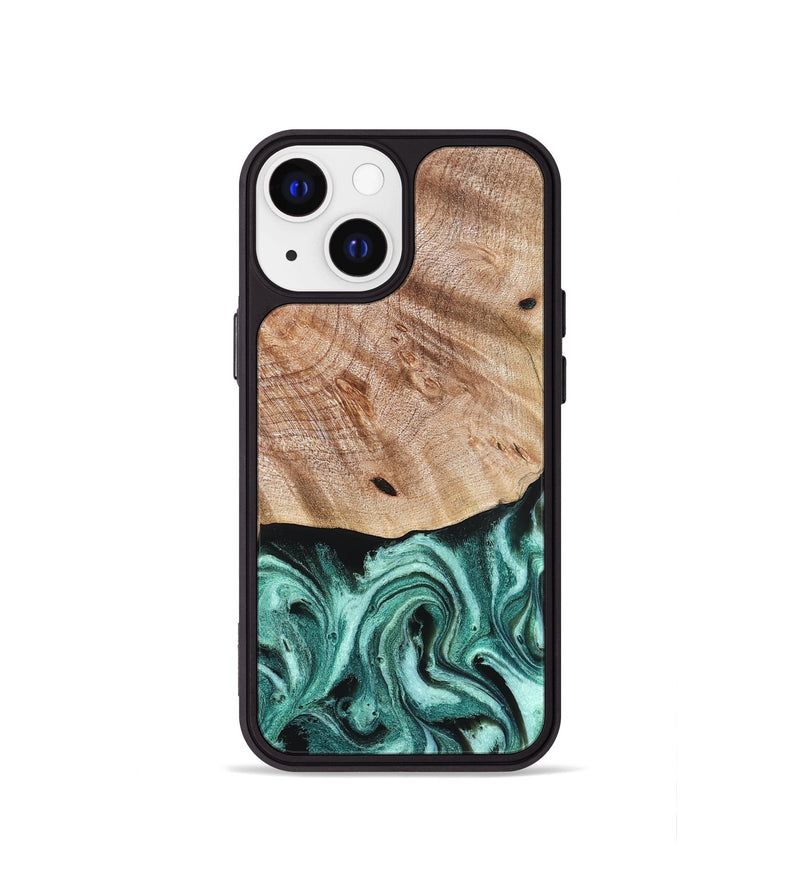 iPhone 13 mini Wood Phone Case - Marlo (Green, 827037)