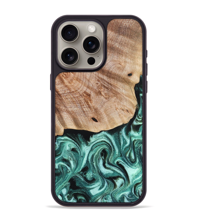 iPhone 15 Pro Max Wood Phone Case - Marlo (Green, 827037)