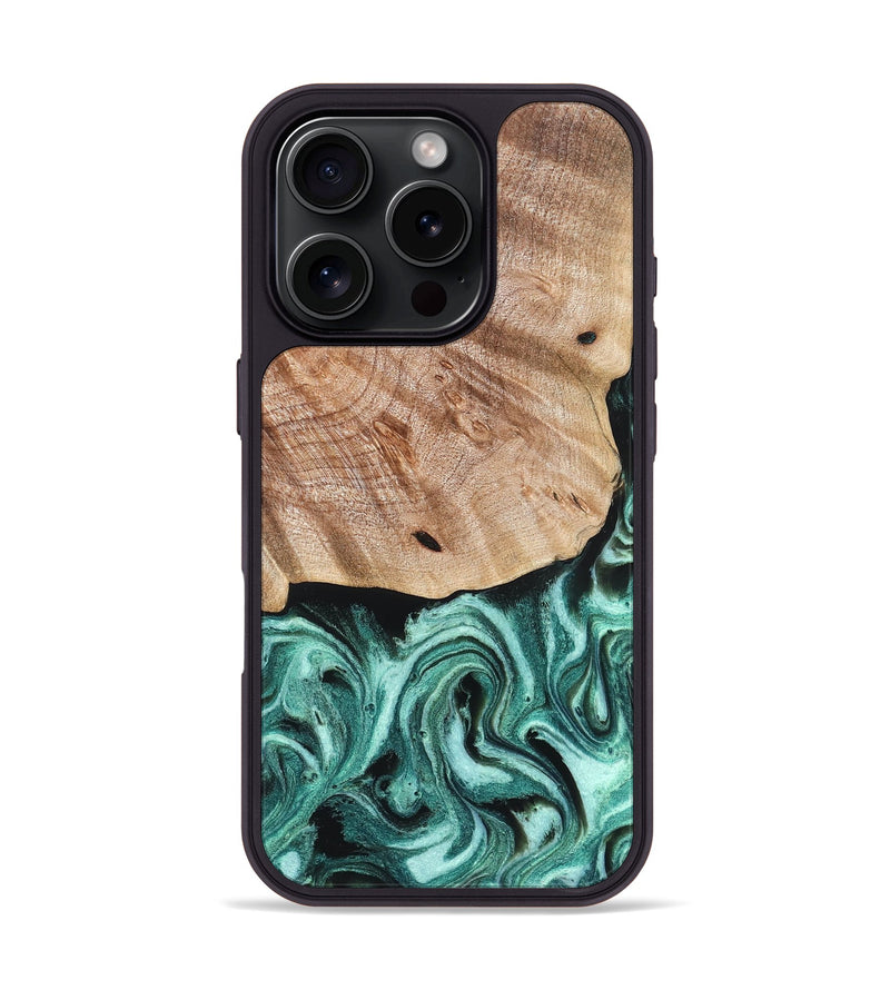 iPhone 16 Pro Wood Phone Case - Marlo (Green, 827037)