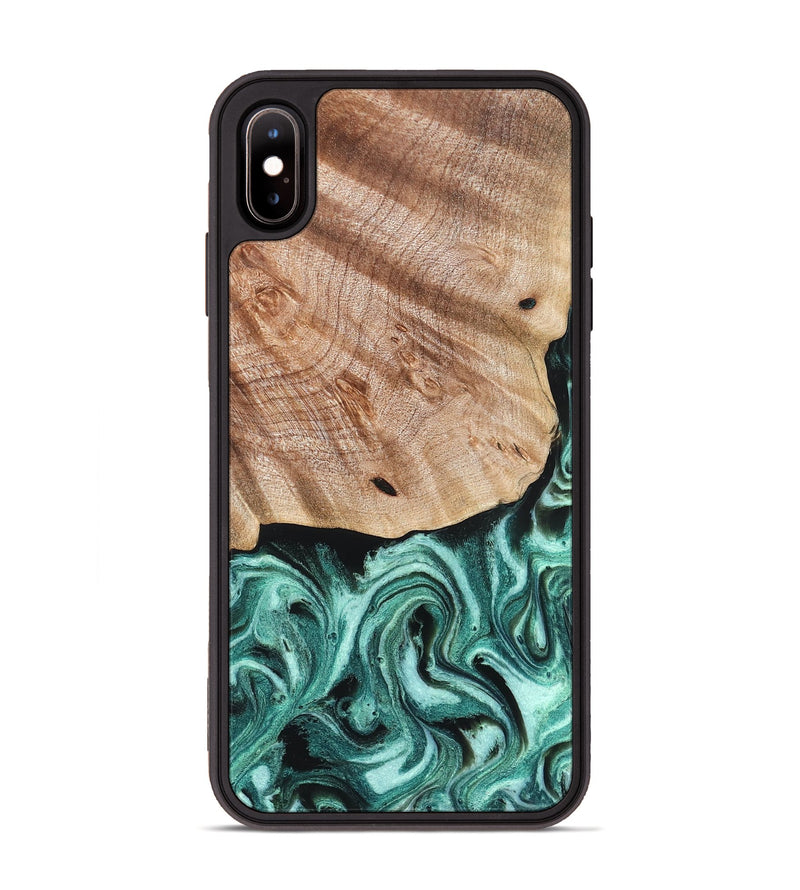 iPhone Xs Max Wood Phone Case - Marlo (Green, 827037)