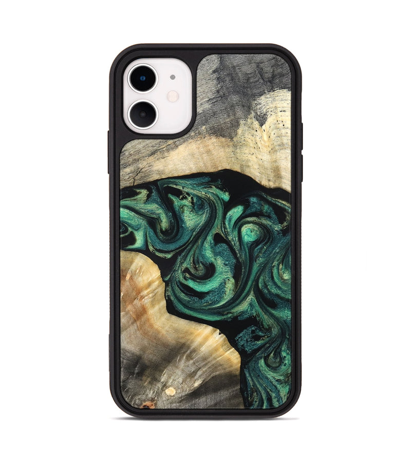iPhone 11 Wood Phone Case - Harland (Green, 827038)