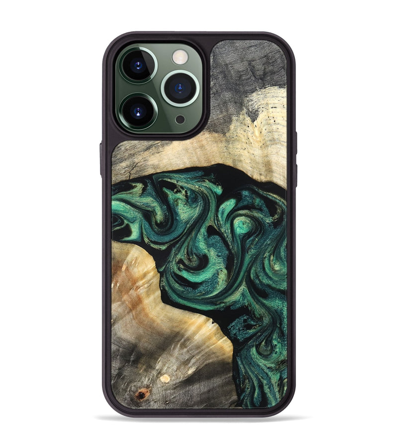iPhone 13 Pro Max Wood Phone Case - Harland (Green, 827038)
