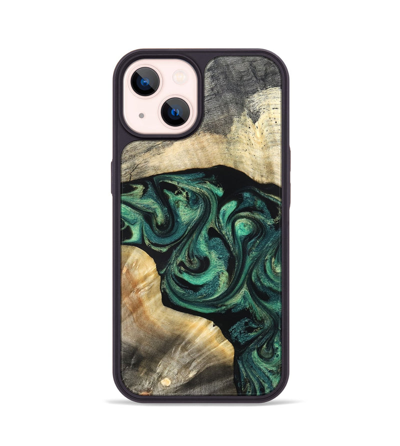 iPhone 14 Wood Phone Case - Harland (Green, 827038)