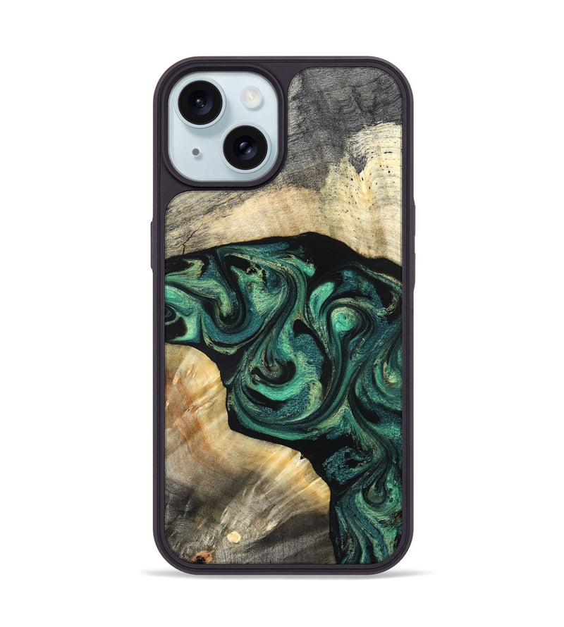 iPhone 15 Wood Phone Case - Harland (Green, 827038)