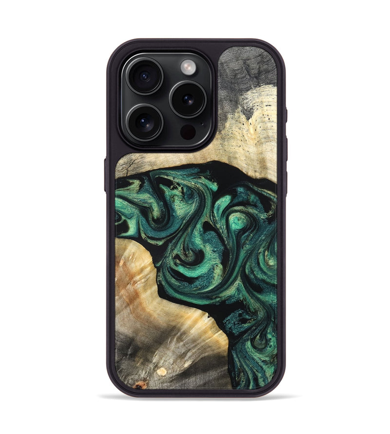 iPhone 15 Pro Wood Phone Case - Harland (Green, 827038)