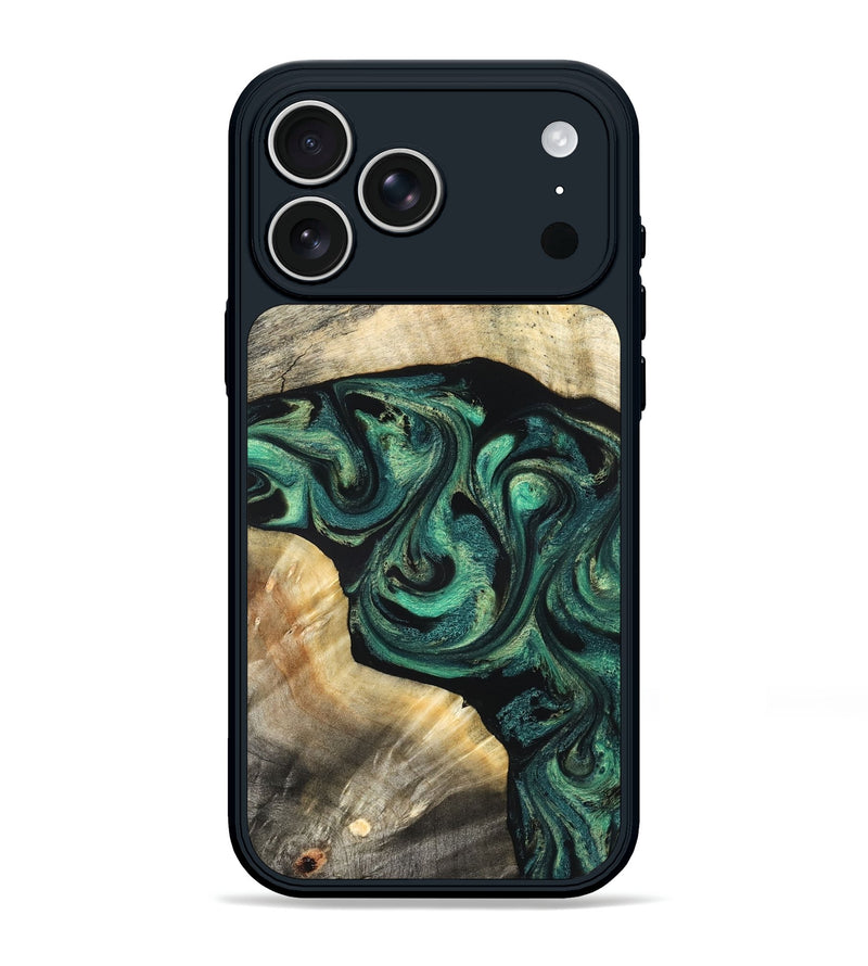 iPhone 17 Pro Max Wood Phone Case - Harland (Green, 827038)