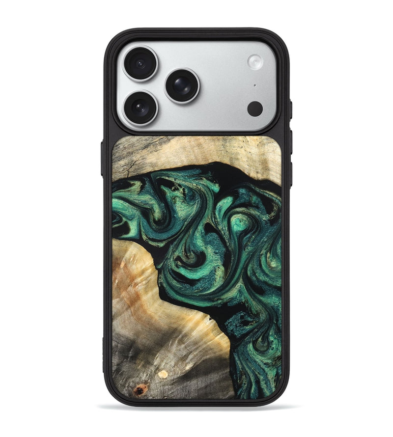iPhone 18 Pro Max Wood Phone Case - Harland (Green, 827038)