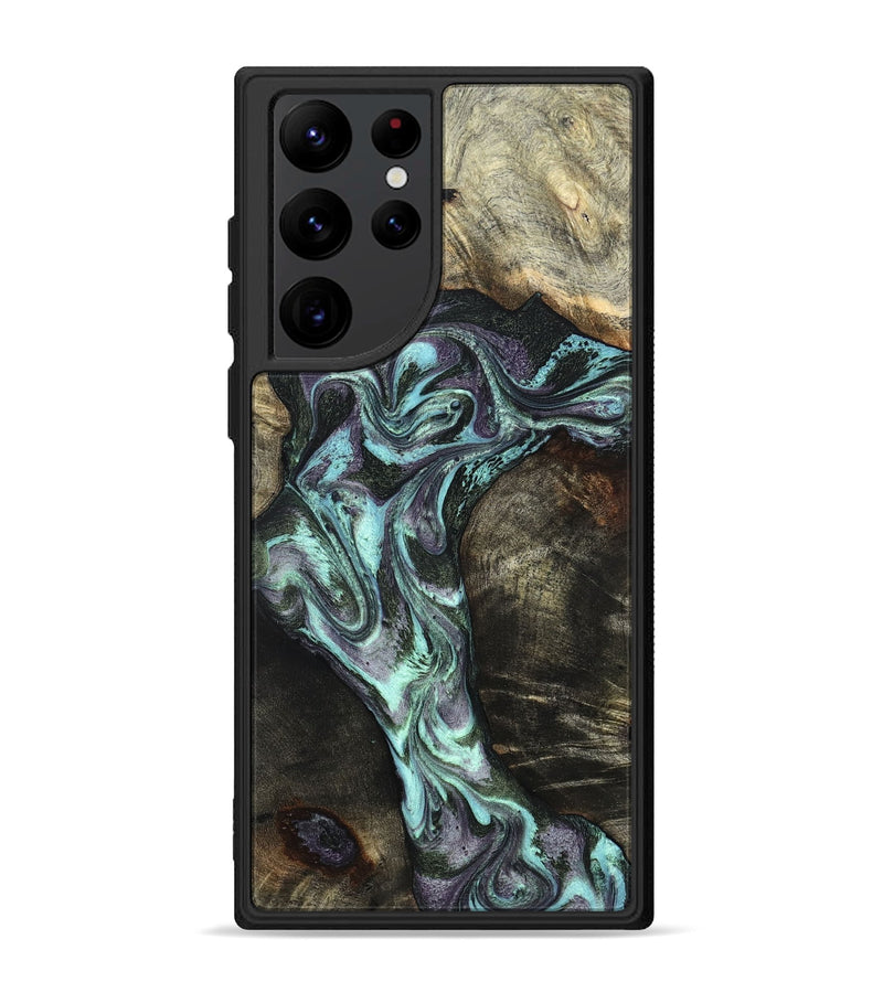 Galaxy S22 Ultra Wood Phone Case - Florene (Green, 827039)