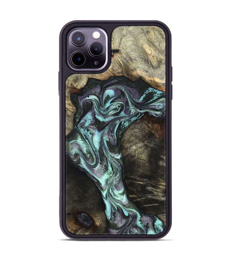 iPhone 11 Pro Max Wood Phone Case - Florene (Green, 827039)