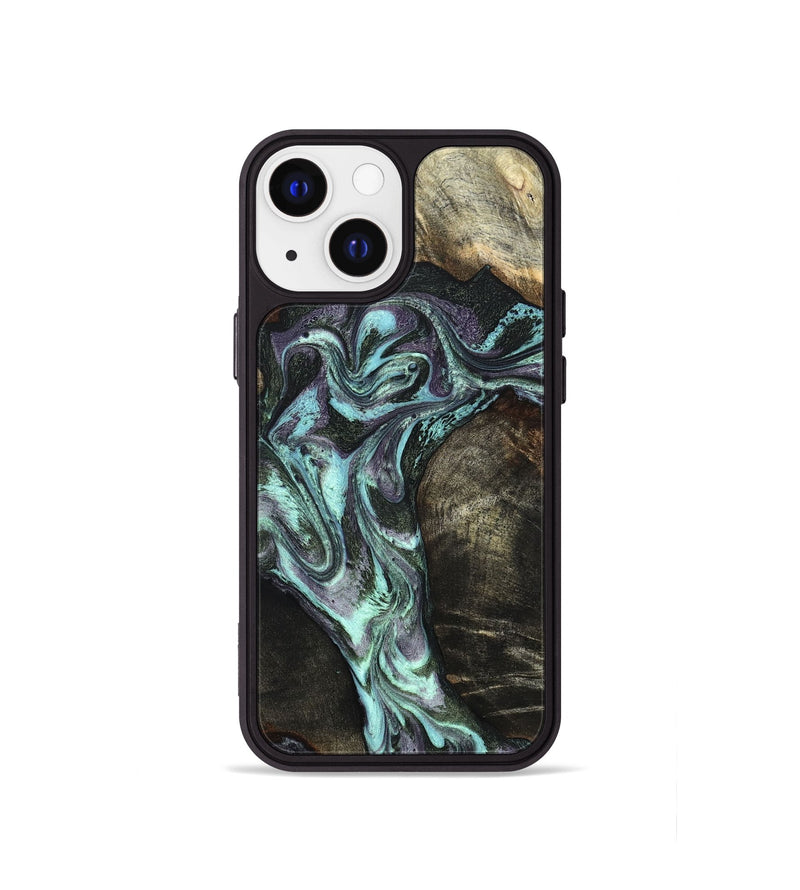 iPhone 13 mini Wood Phone Case - Florene (Green, 827039)
