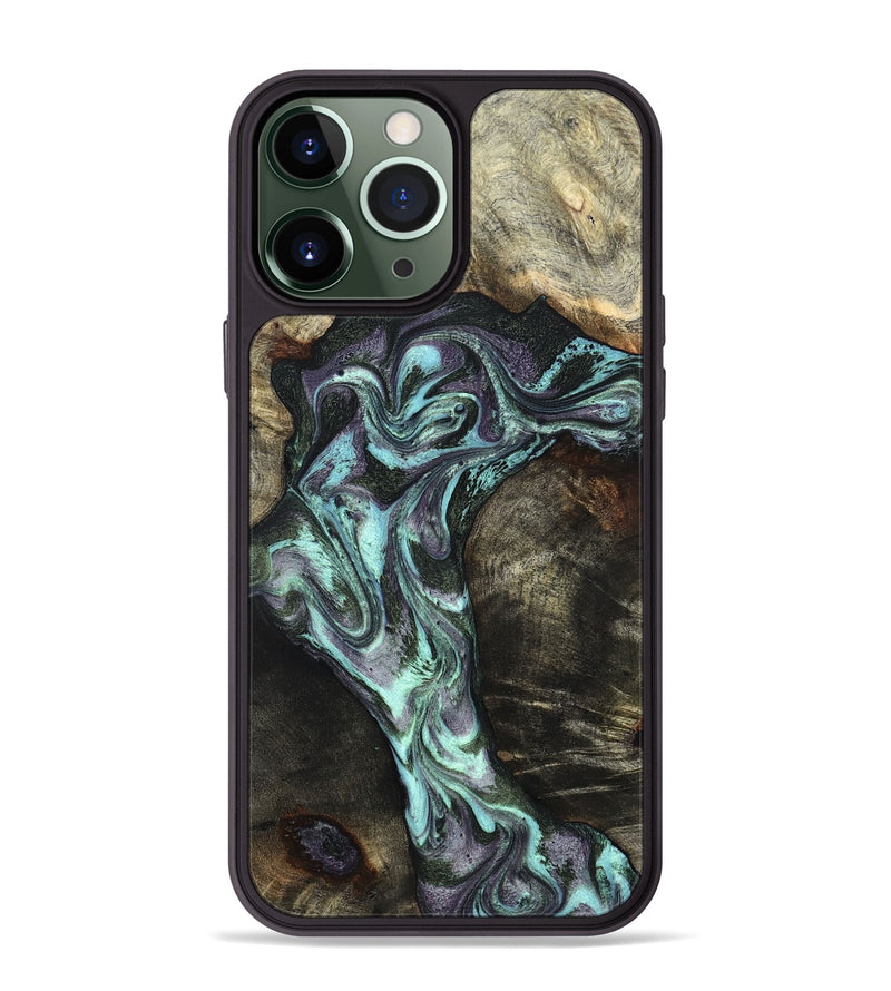 iPhone 13 Pro Max Wood Phone Case - Florene (Green, 827039)