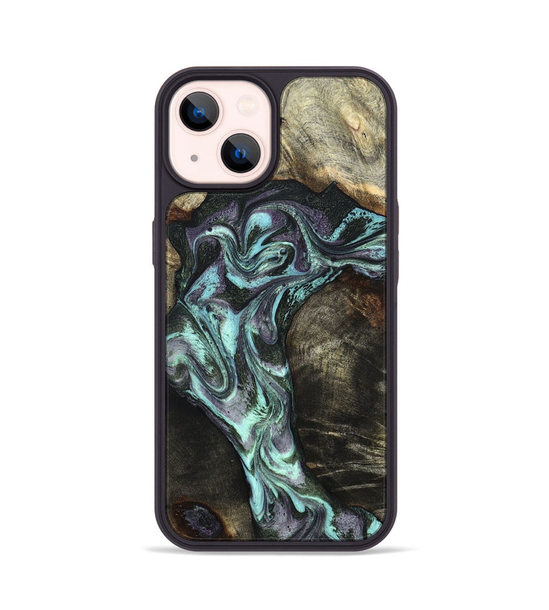 iPhone 14 Wood Phone Case - Florene (Green, 827039)