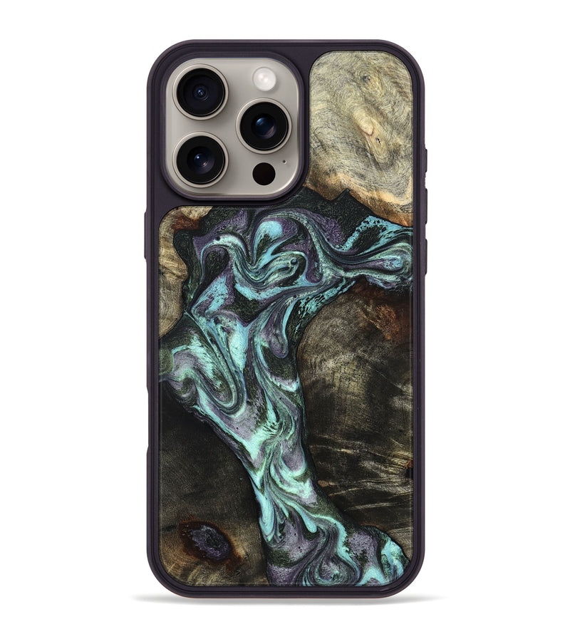 iPhone 16 Pro Max Wood Phone Case - Florene (Green, 827039)
