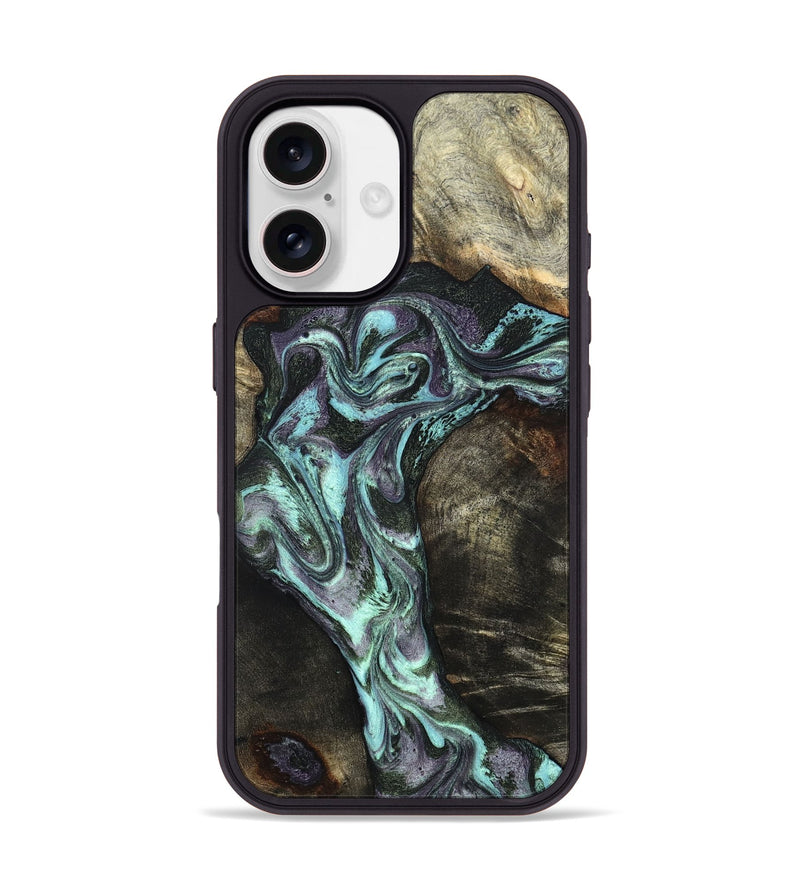 iPhone 17 Wood Phone Case - Florene (Green, 827039)