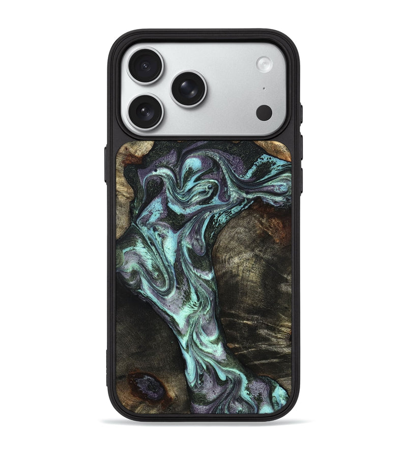 iPhone 18 Pro Max Wood Phone Case - Florene (Green, 827039)