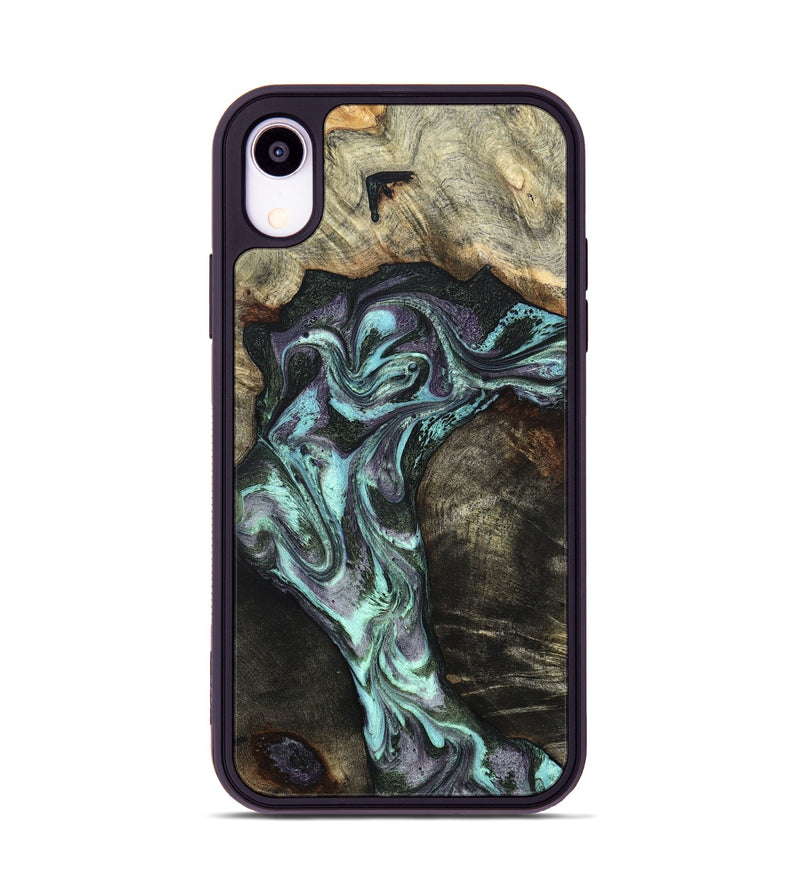 iPhone Xr Wood Phone Case - Florene (Green, 827039)