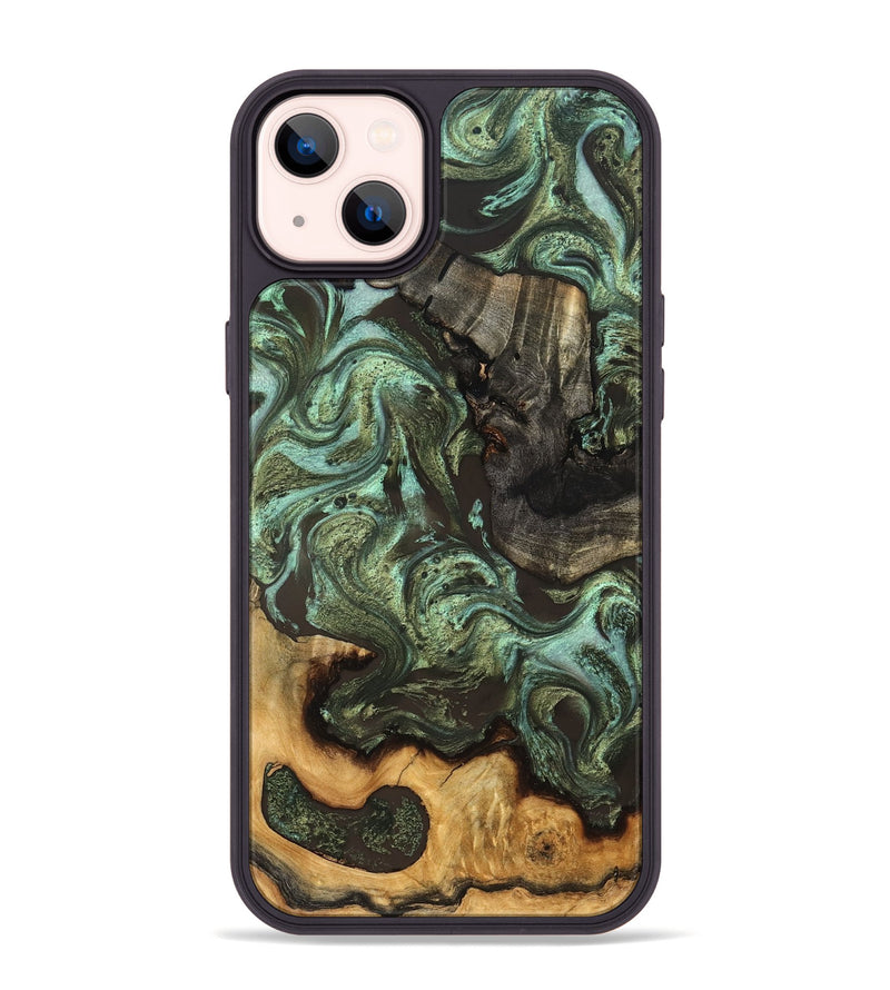 iPhone 14 Plus Wood Phone Case - Emogene (Green, 827041)