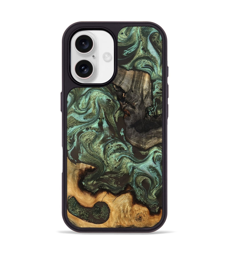 iPhone 17 Wood Phone Case - Emogene (Green, 827041)