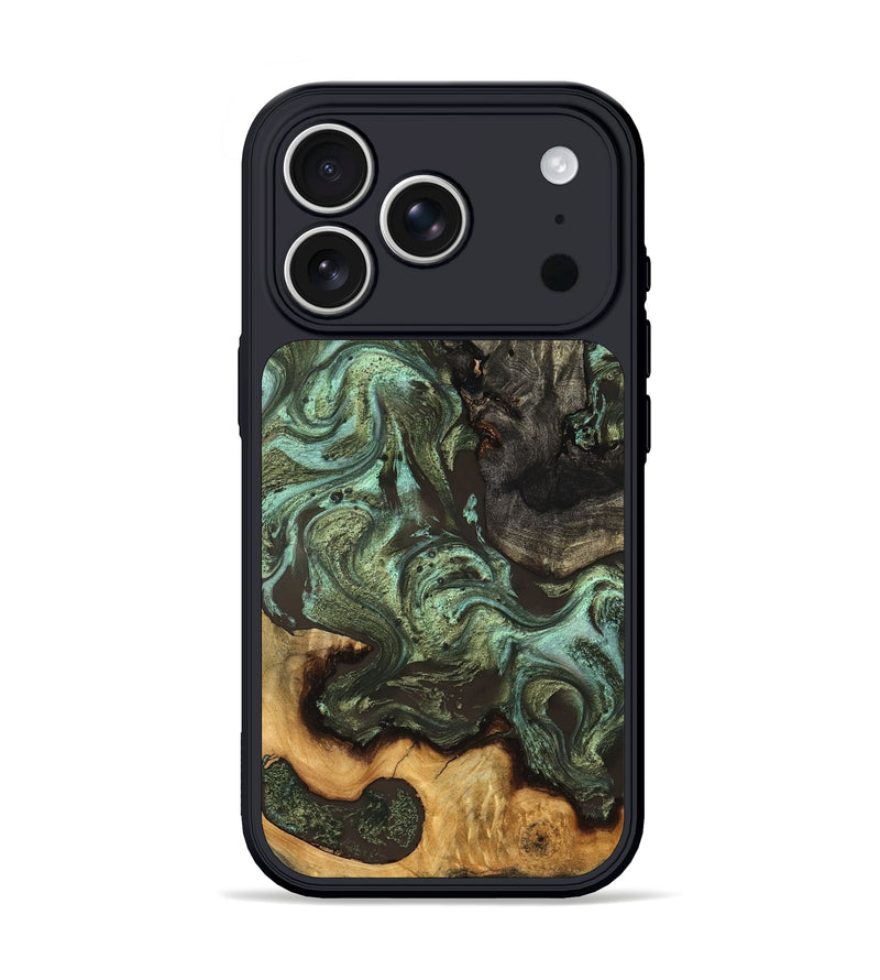 iPhone 17 Pro Wood Phone Case - Emogene (Green, 827041)