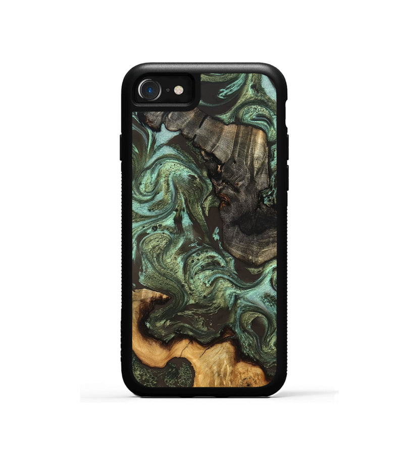 iPhone SE Wood Phone Case - Emogene (Green, 827041)